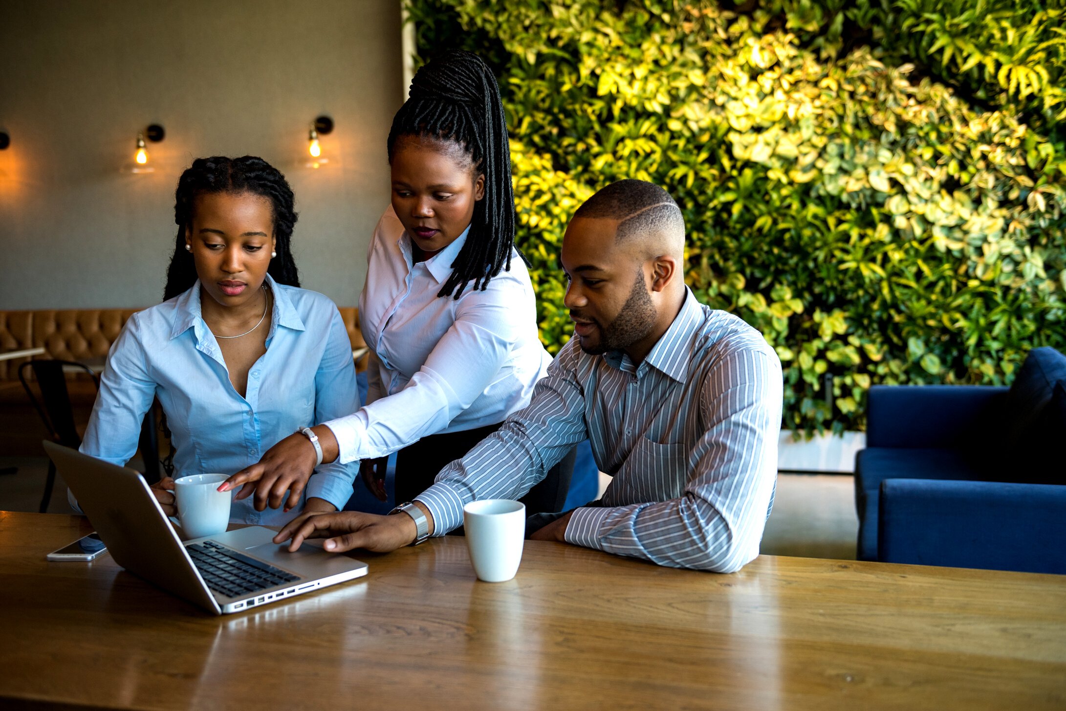 African business team collaborating